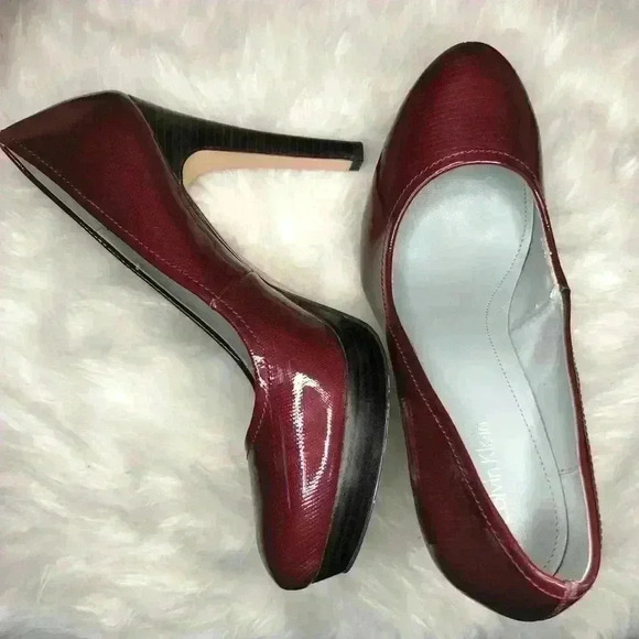 Calvin Klein Burgundy Heels - Picture 3 of 3